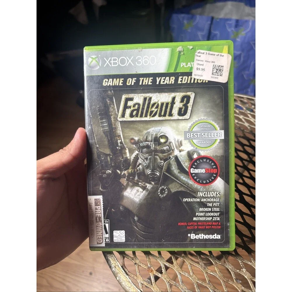 Fallout 3 GOTY Edition Platinum Hits Xbox 360 Gamestop =